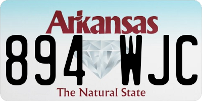 AR license plate 894WJC
