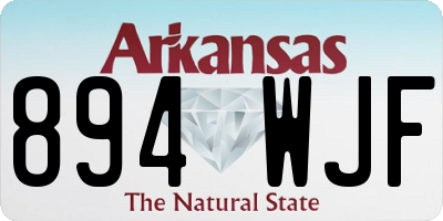 AR license plate 894WJF