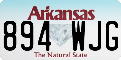 AR license plate 894WJG