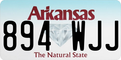 AR license plate 894WJJ