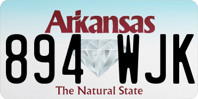 AR license plate 894WJK