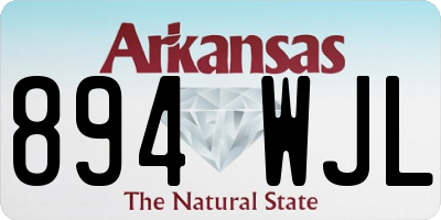 AR license plate 894WJL