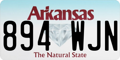 AR license plate 894WJN