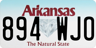 AR license plate 894WJO