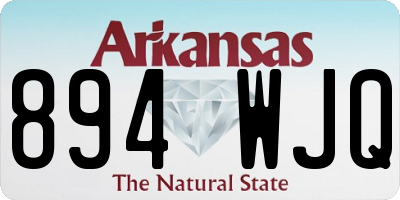 AR license plate 894WJQ