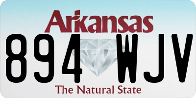 AR license plate 894WJV