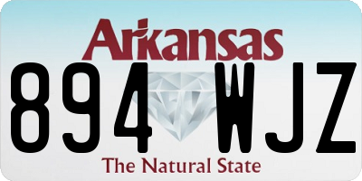 AR license plate 894WJZ