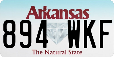 AR license plate 894WKF