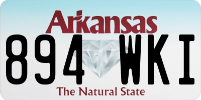 AR license plate 894WKI