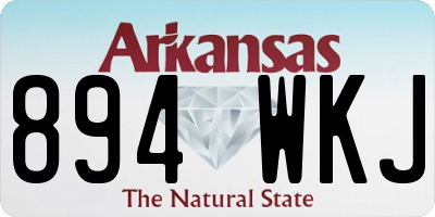 AR license plate 894WKJ