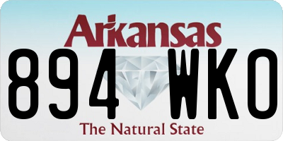 AR license plate 894WKO