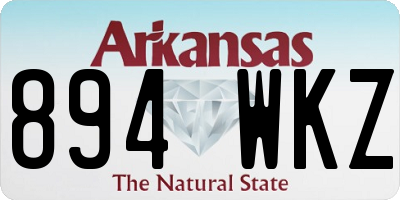 AR license plate 894WKZ