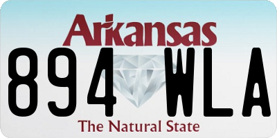 AR license plate 894WLA