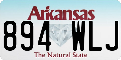 AR license plate 894WLJ