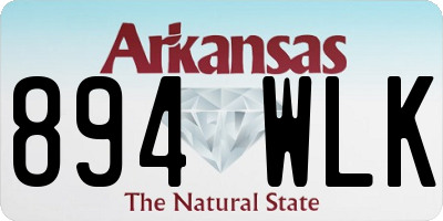 AR license plate 894WLK