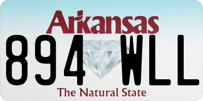 AR license plate 894WLL