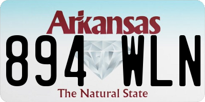 AR license plate 894WLN
