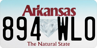 AR license plate 894WLO