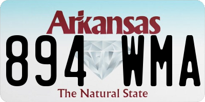 AR license plate 894WMA