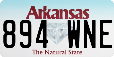 AR license plate 894WNE