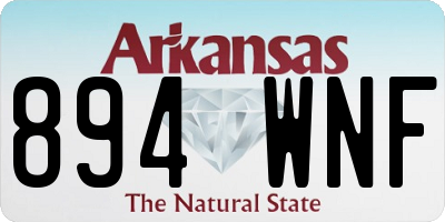 AR license plate 894WNF