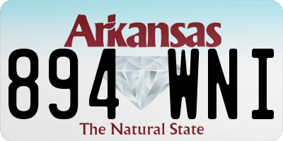 AR license plate 894WNI