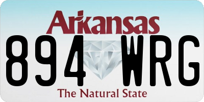 AR license plate 894WRG