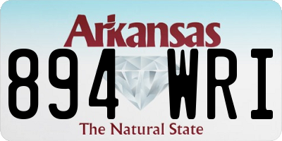 AR license plate 894WRI