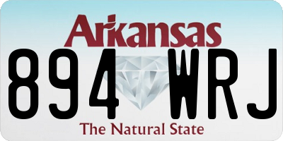 AR license plate 894WRJ