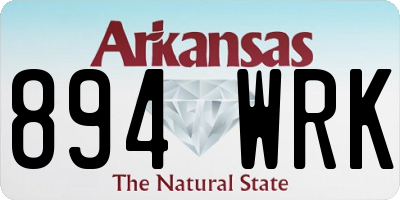 AR license plate 894WRK