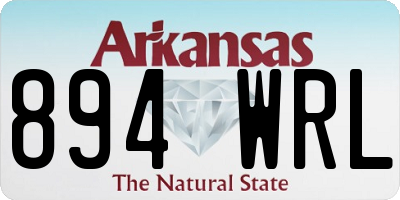 AR license plate 894WRL
