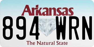 AR license plate 894WRN