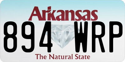 AR license plate 894WRP