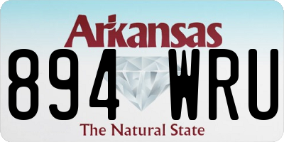 AR license plate 894WRU