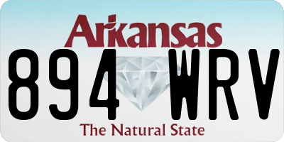 AR license plate 894WRV