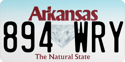 AR license plate 894WRY