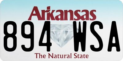 AR license plate 894WSA