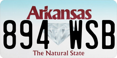 AR license plate 894WSB