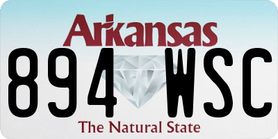 AR license plate 894WSC
