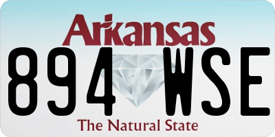 AR license plate 894WSE