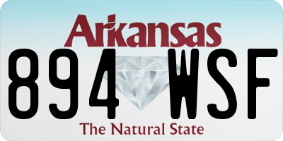 AR license plate 894WSF