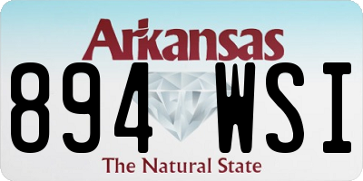 AR license plate 894WSI