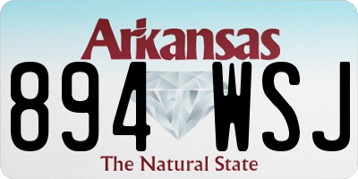 AR license plate 894WSJ