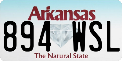 AR license plate 894WSL