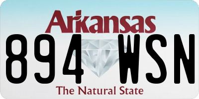 AR license plate 894WSN