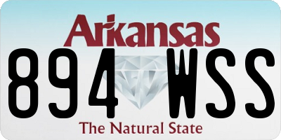 AR license plate 894WSS