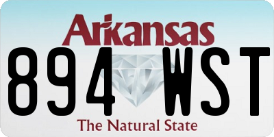 AR license plate 894WST
