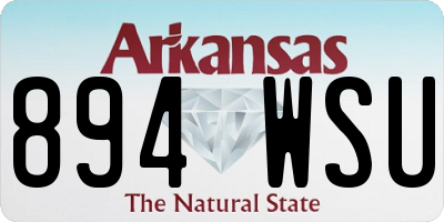 AR license plate 894WSU