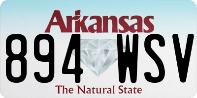 AR license plate 894WSV