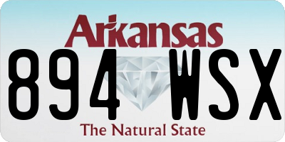 AR license plate 894WSX